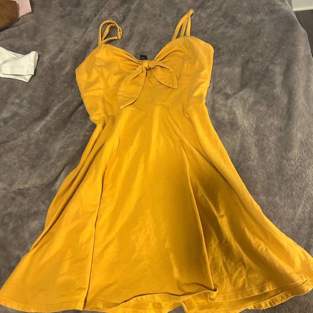 Yellow Spaghetti Strap Dress